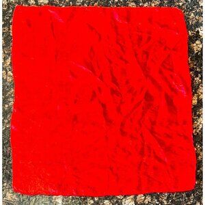 VTG Men's Silk hand Rolled Pocket Square Handkerchief Solid Red Accessory
